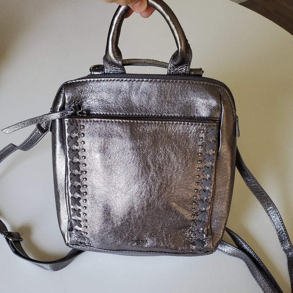 The Sak Loyola Leather Silver Backpack Pur…